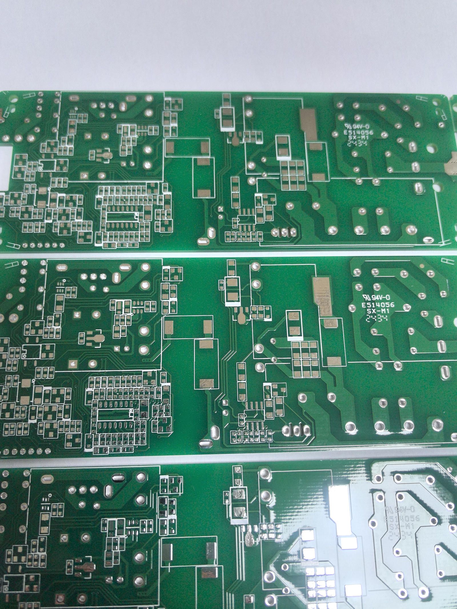 Double-sided hot air solder level power PCB
