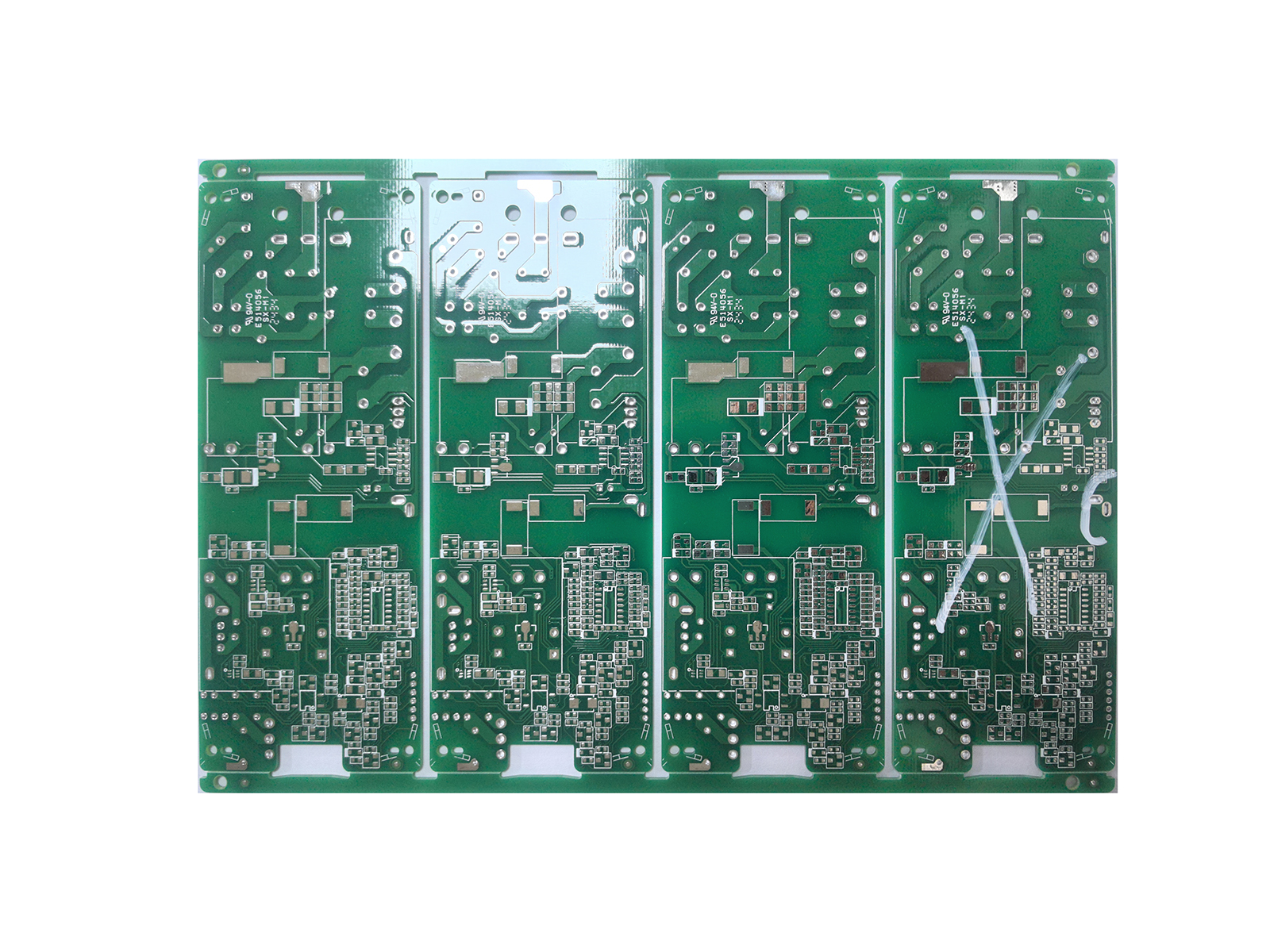 Double-sided hot air solder level power PCB